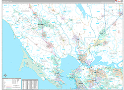 North Bay Metro Area Wall Map Premium Style 2026